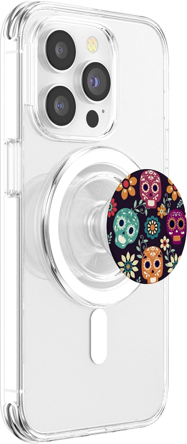 Festive Mexican Sugar Skulls PopSockets MagSafe PopGrip for iPhone