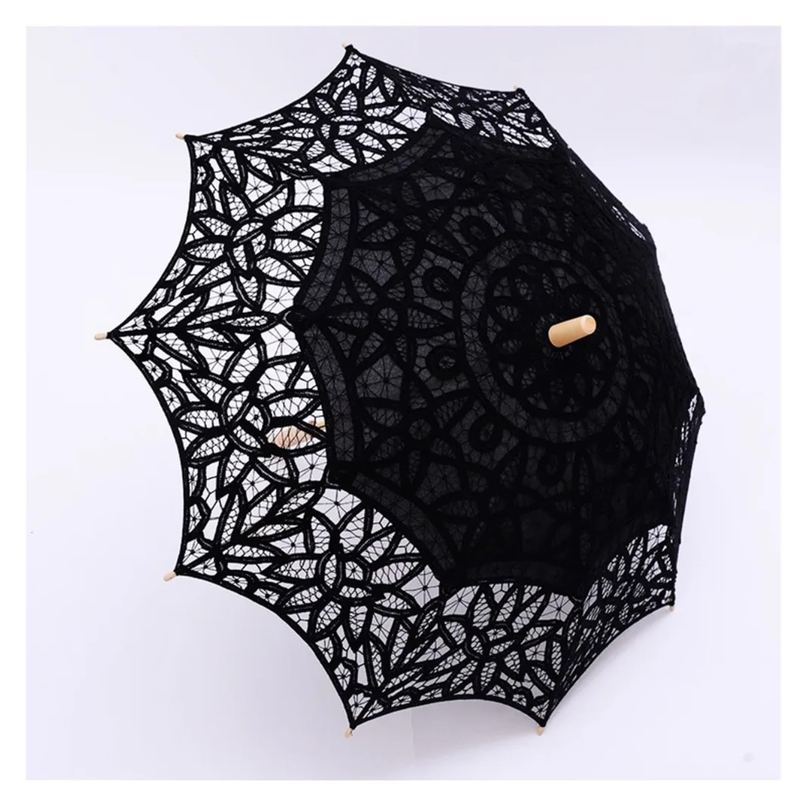 Parapluie de mariage en dentelle, parasol à main, Lace Umbrella Wedding Parasol For Bridesmaid Photo Props In White Ivory Black