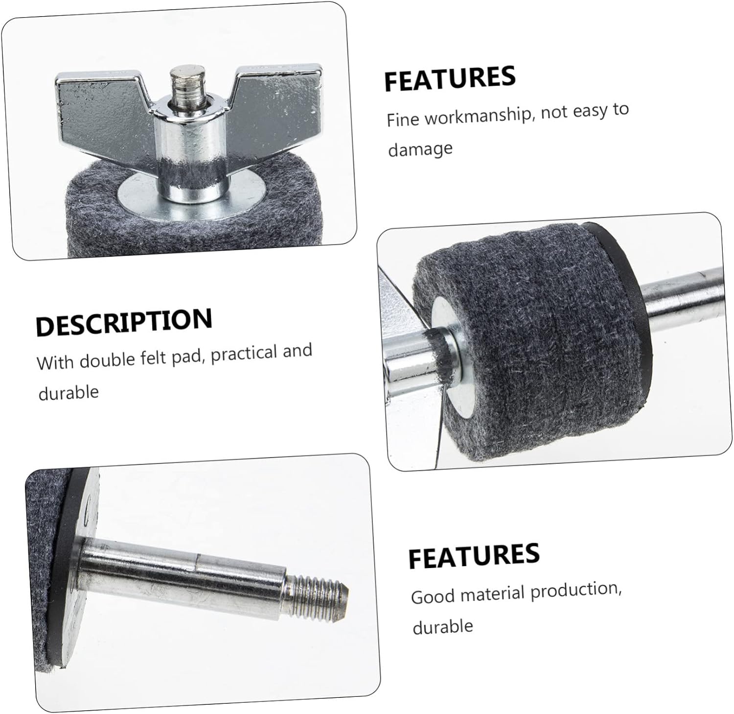 SECFOU Cymbal Hi Hat Clutch for Drum Set Replacement Alloy Felt