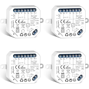 LoraTap WiFi Smart Built-in Switch Relay Module for Electric Shutters Curtains Blinds and Awnings Timer Switch Shutter Timer for Roller Shutter Motor 4