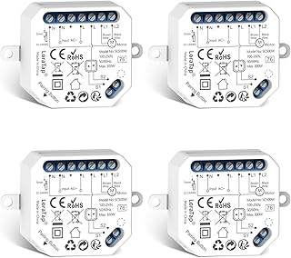 LoraTap WiFi Smart-Einbauschalter Relais Modul für elektrische Rolläden Vorhänge, Jalousien und Markisen Zeitschaltuhr Schalter Rolladenzeitschaltuhr Timer für Rolladenmotor (4)