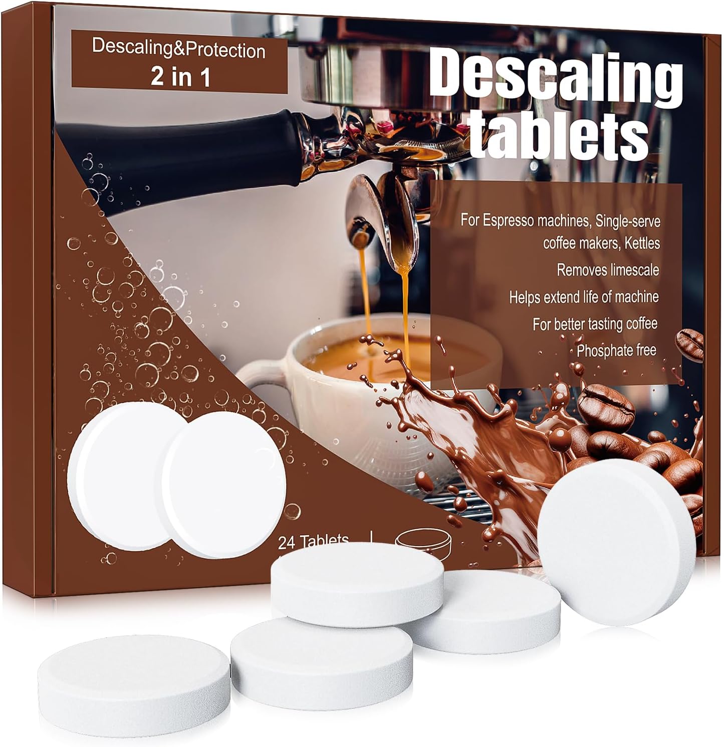 24 pastillas de limpieza para cafeteras automáticas por 11,72€