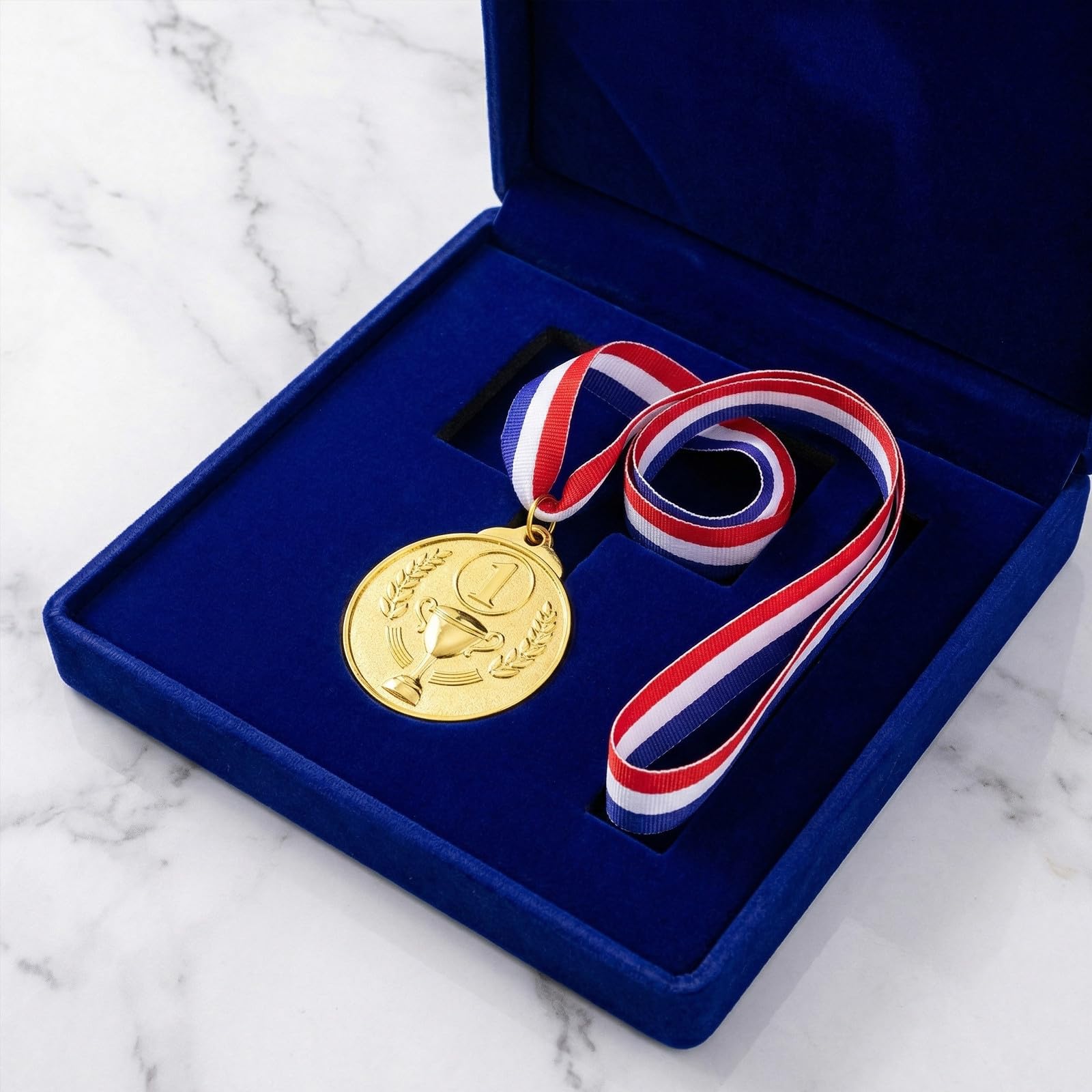 WOONEKY 16 premios de aleación para el Día del Deporte: medallas de Metal con Cinta para el Cuello para Fiestas, Baloncesto, fútbol, ​​Carreras y fútbol.