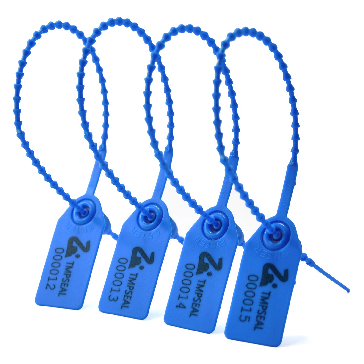Blue Plastic Tamper Seals, Zip Ties Numbered for Fire Extinguishers Pull Tite Security Tags Disposable Self-Locking Safety Ties 250mm Length (500)
