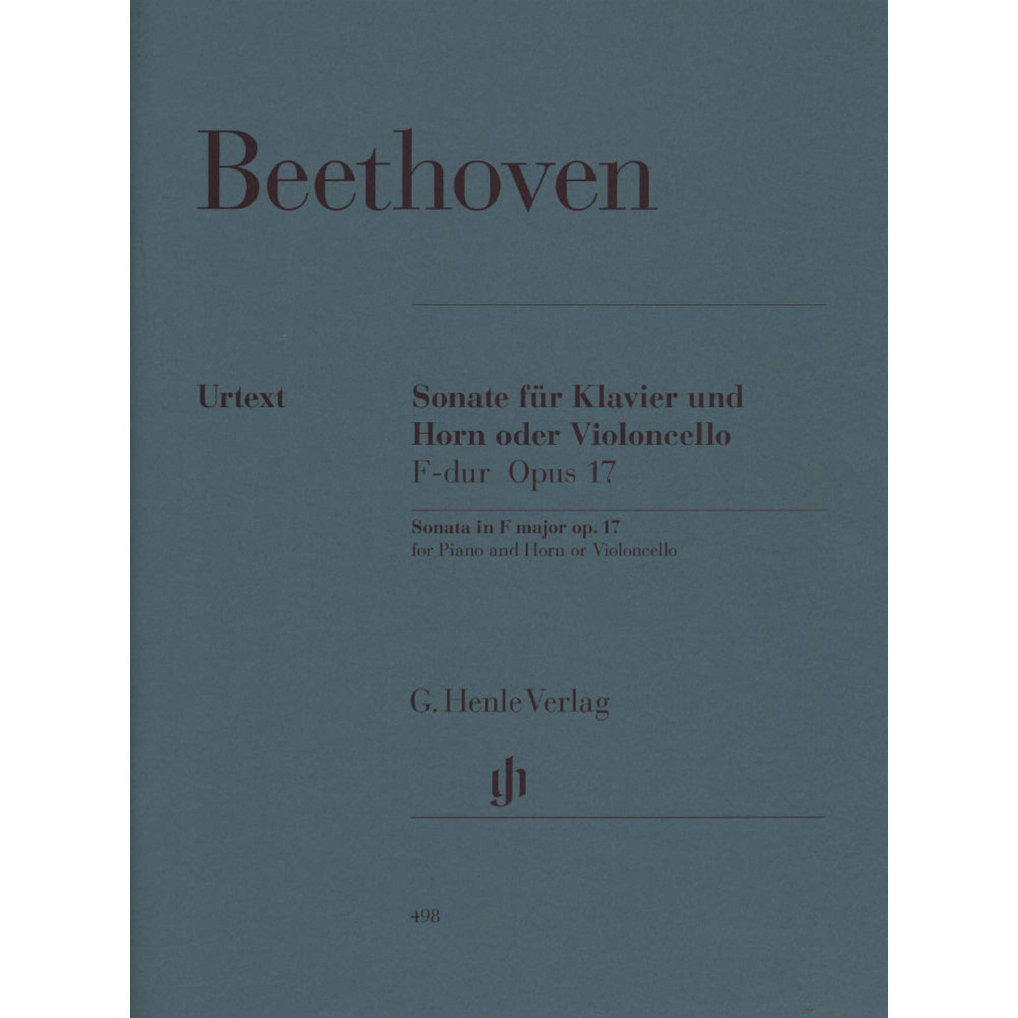 Sonata F major for Piano and Horn (or Violoncello) op. 17 op. 17 piano and horn (cello)