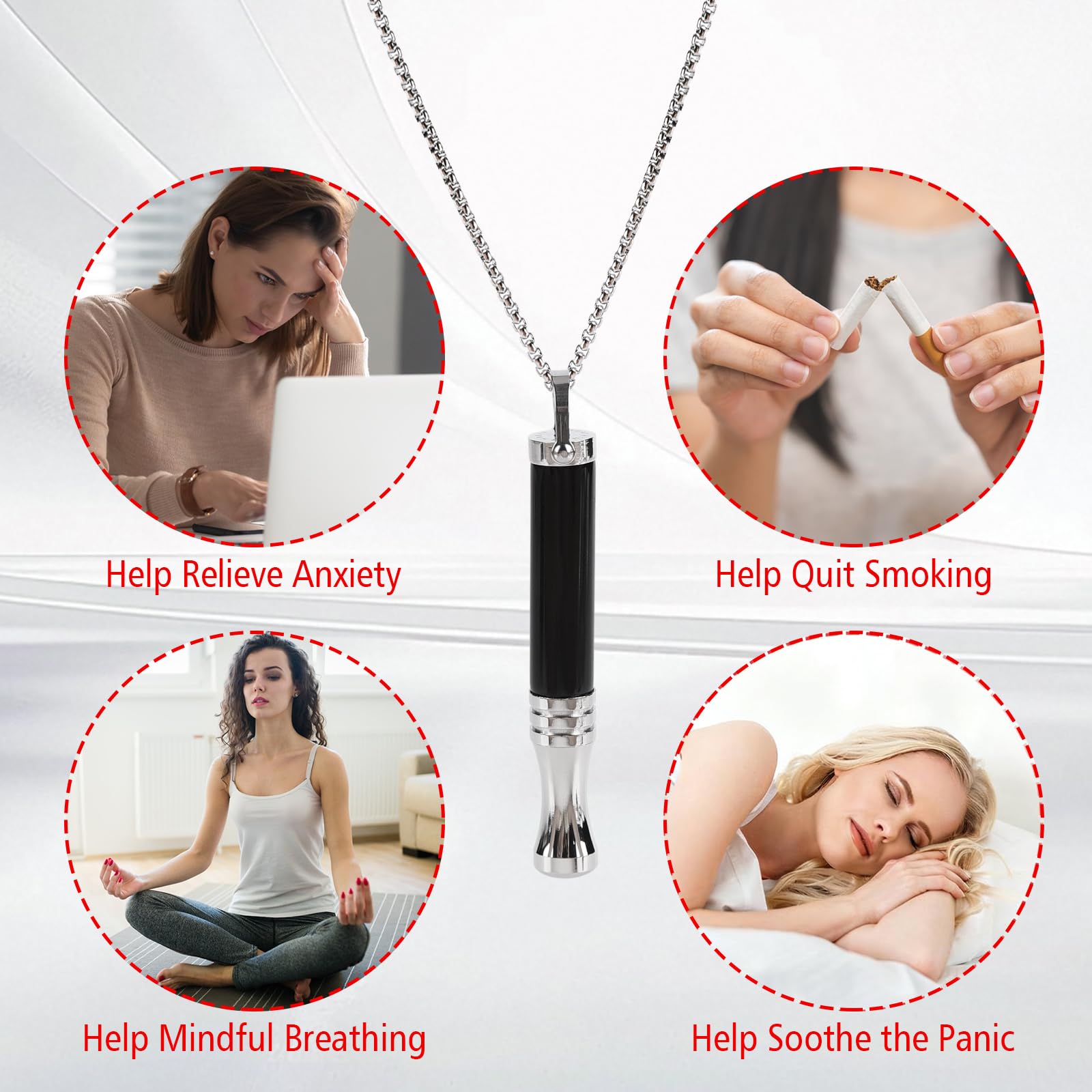Amazon.com: Breathe Free Necklace  7 Flavors, Nicotine Free, Quit Smoking  Inhaler, Flavored Air Inhaler, Oral Fixation Aid, Breathing Necklace for  Anxiety Relief, Reusable Stop Vaping Gift : Health & Household