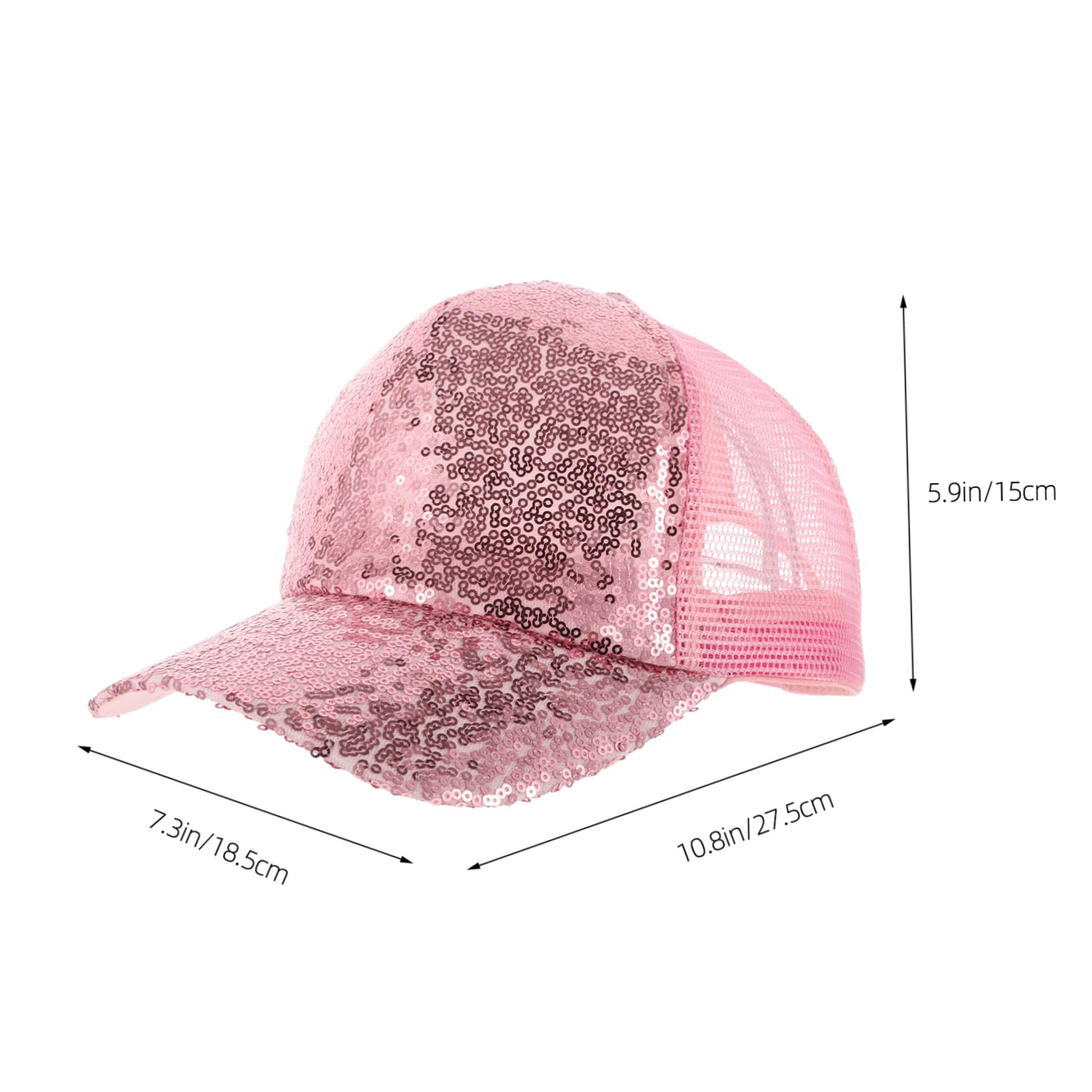 Gorro De Malla con Pico De Pato Gorra Parasol Sombreros para Niñas Sombrero para Correr Corriendo Gorra De Beisbol Gorra De Beisbol para Mujer Poliéster Rosa