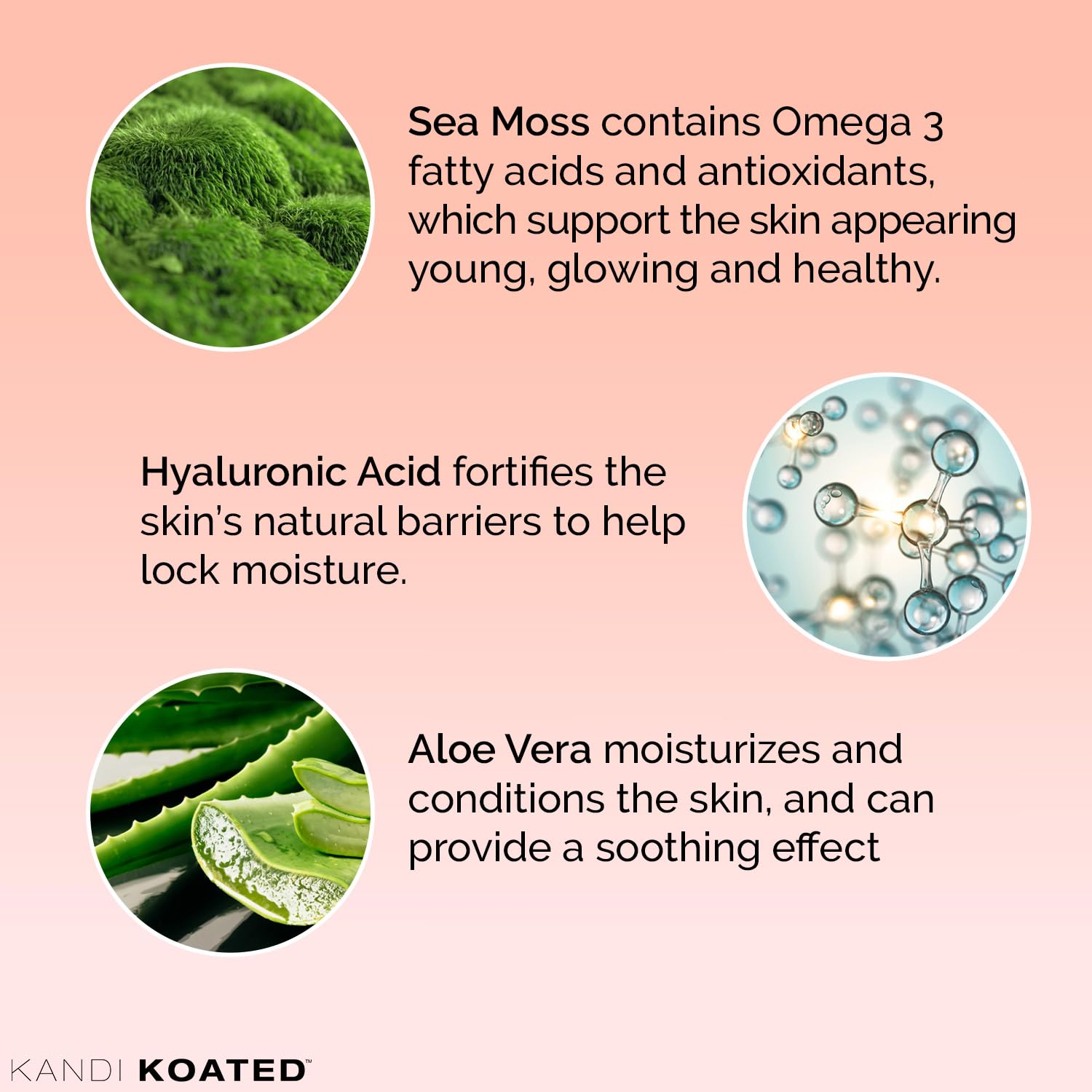 Kandi Koated Age-Renewal Sea Moss Serum by Kandi Burruss – Hydrating Face Serum with Aloe, Hyaluronic Acid & Antioxidants – Vegan, Firming Skincare for Glowing Skin, 1 fl oz