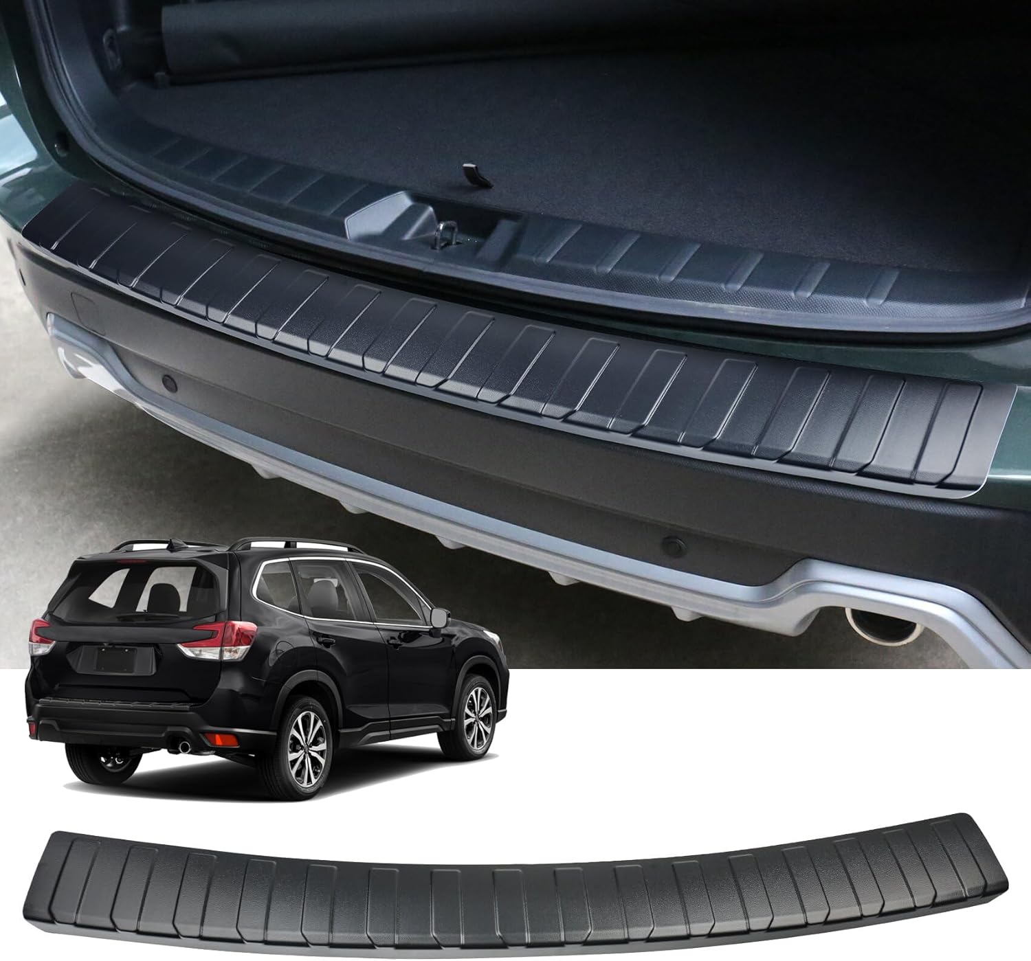 Rear Bumper Protector for Volkswagan VW 2018-2024 2025 2026 Atlas Car Accessories (Not Fit Atlas Cross Sport) ABS Plastic Material Matte Black Resistant Trunk Door Entry Guards
