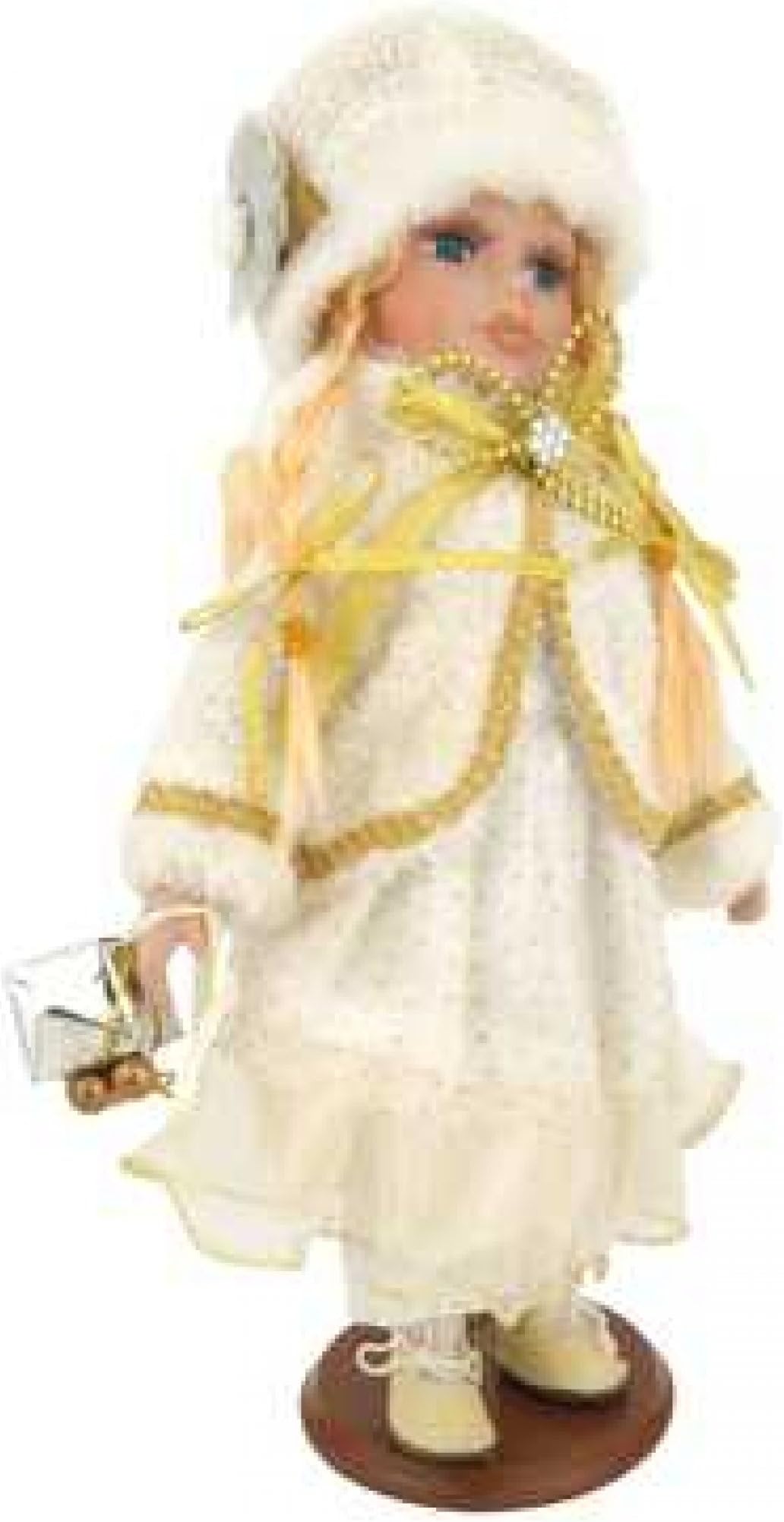 VMWB Collectable Porcelain Doll with Wooden Stand