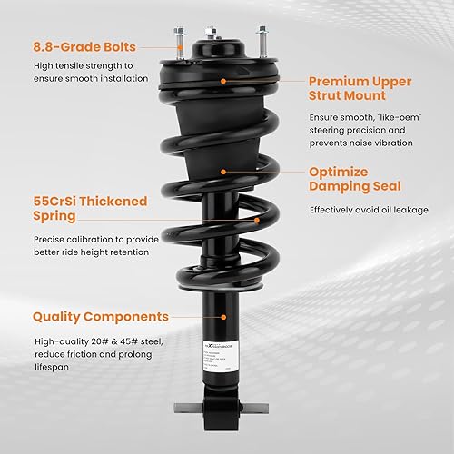 Miniatura 2 de maXpeedingrods Conjunto de amortiguadores delanteros 139104 para Chevy Avalanche Suburban Tahoe 2007-2019 para Gmc Yukon para Cadillac Escalade,