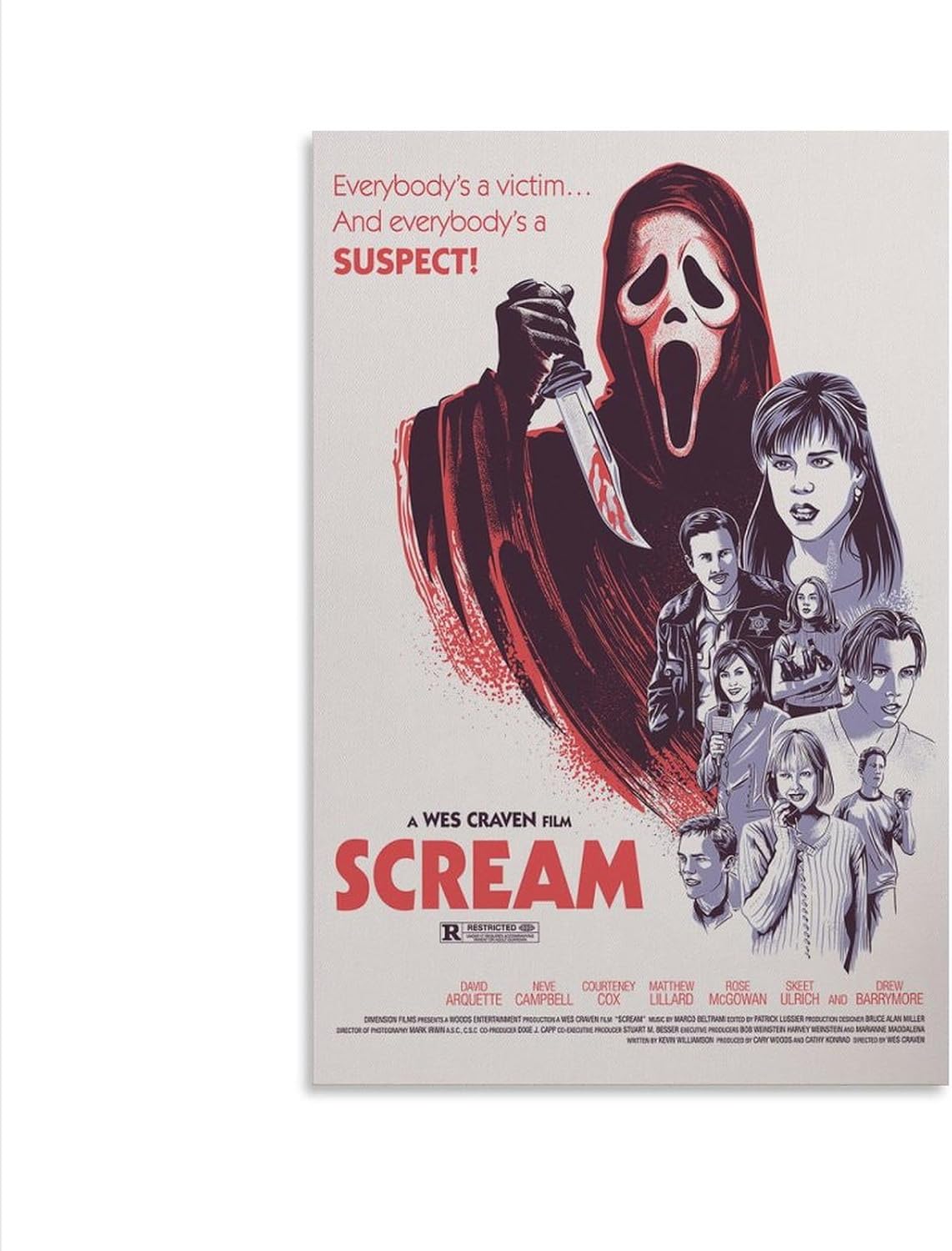 Amazon.com: Scream Poster Horror Movie Poster Movie Pictures Canvas ...