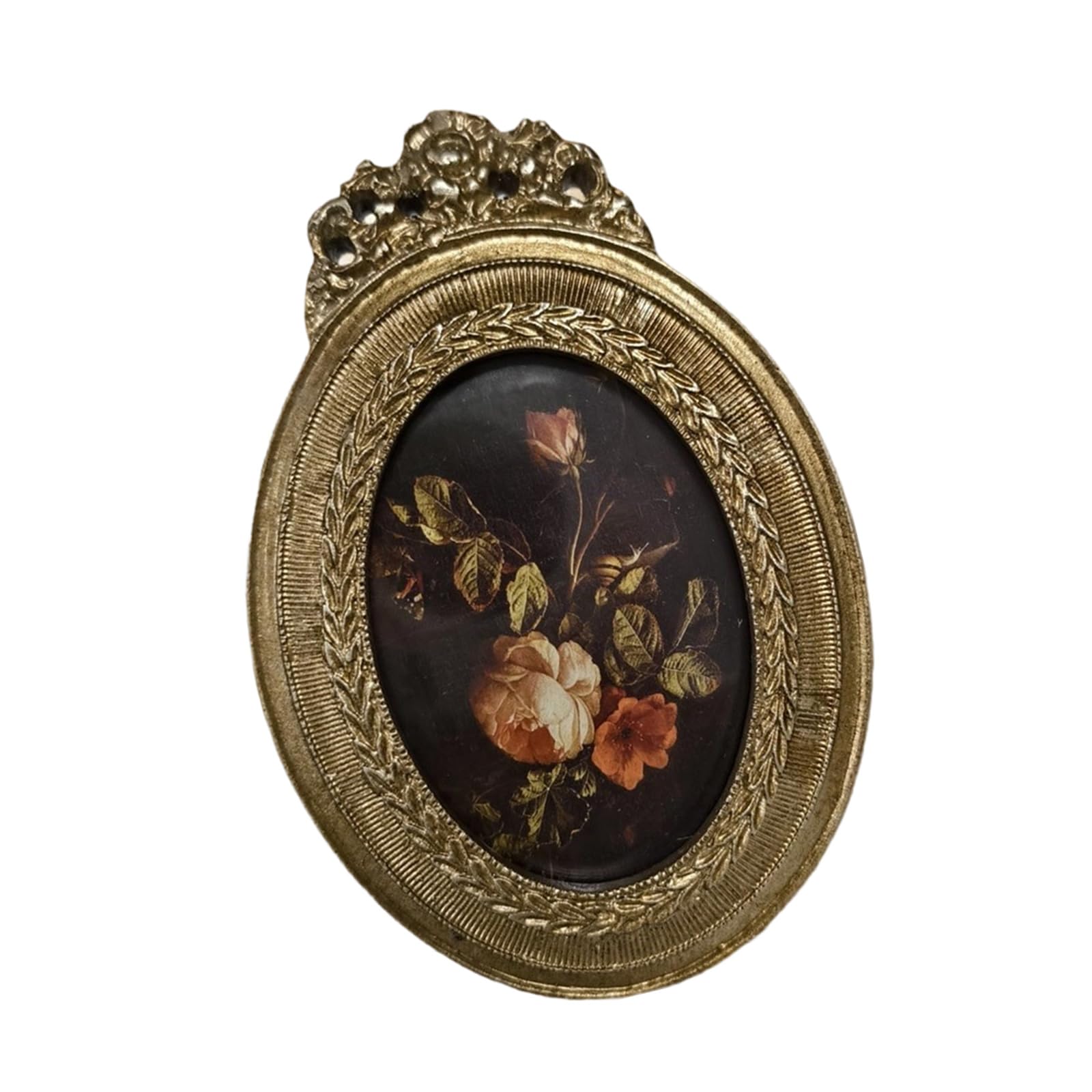 Jazuaiao Antique Ornate Retro Photo Frame for Tabletop Wall Display, Vintage Home Decor Gallery Vintage Picture Frame Small Antique Ornate Photo