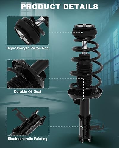 Miniatura 11 de AUTOMUTO Conjunto de resorte de ballesta delantera par de ballestas y amortiguador para Chevrolet Cruze 2011-2015, para Chevrolet Cruze Limited 2016