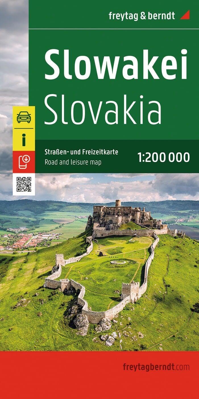 Slovakia, Road and Leisure Map 1:200,000 by Freytag-Berndt (Sheet map, folded)