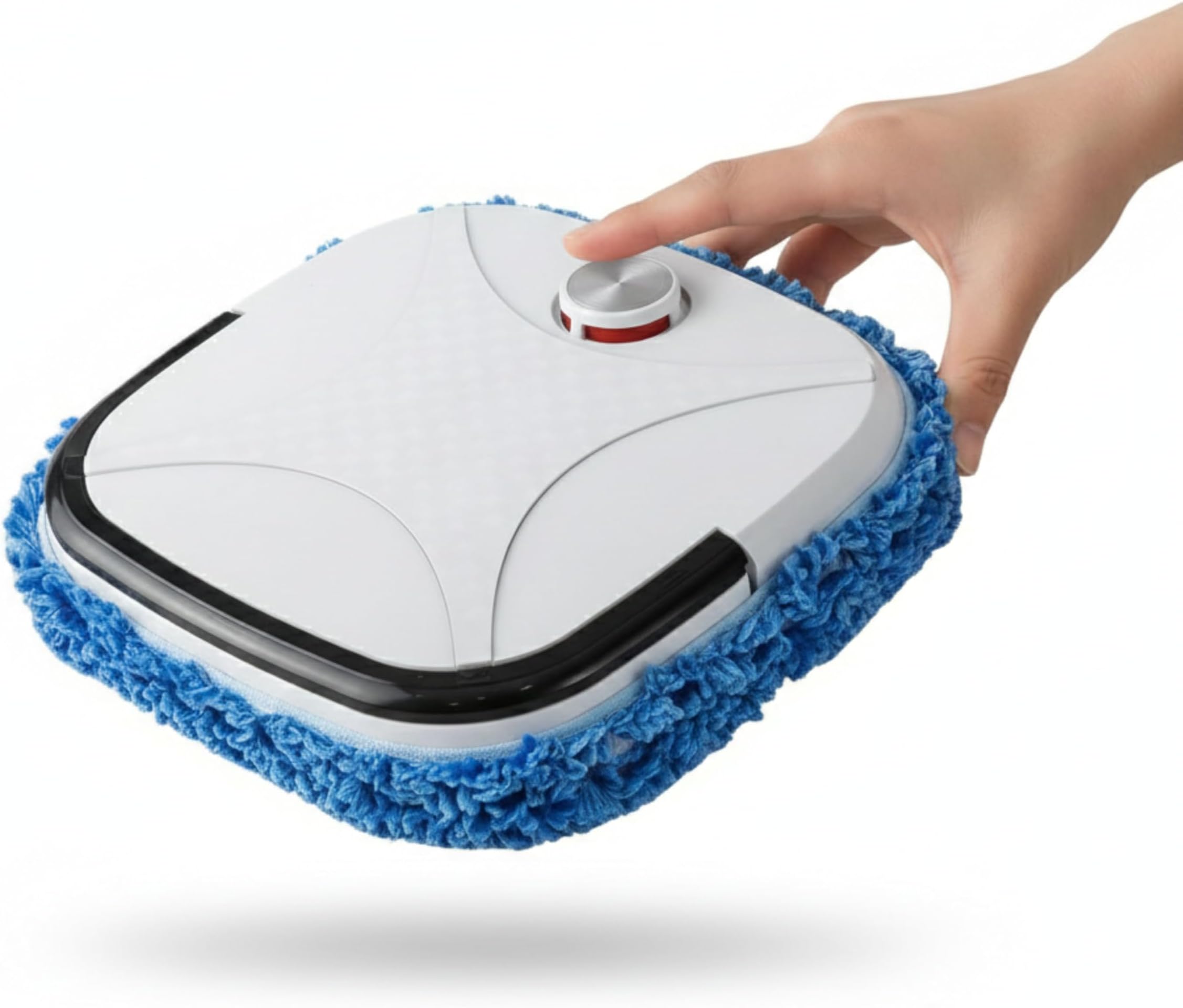 Drumstone Mini Robot Vacuum Cleaner with Mopping Function – Auto Charging Dock, Smart Obstacle Navigation, Compact Low Profile Quiet Cleaning for Marble, Tile & Wooden Floors (White)