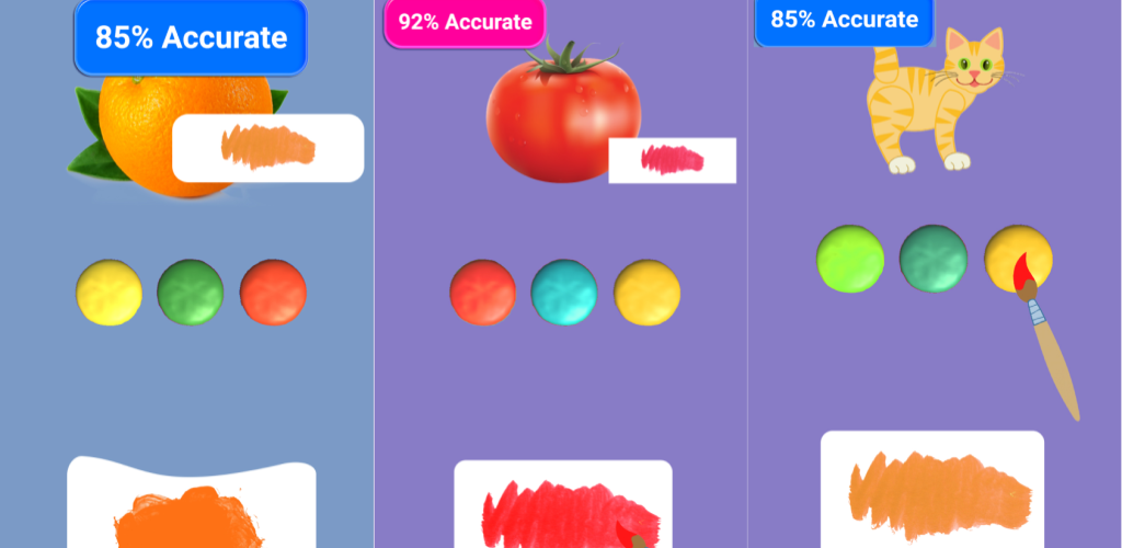 Match The Color Acrylic Paint Game Color Match Acrylic Painting