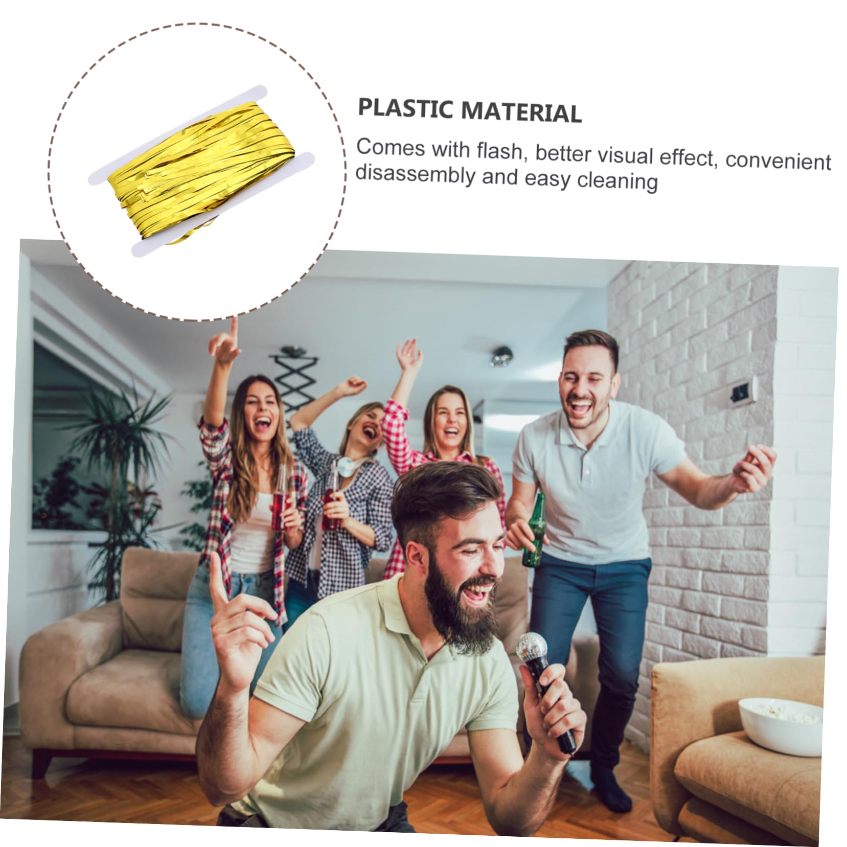 PRETYZOOM Rain Effect Silk Door Curtain 2.45m Tassel Curtains Fringe Decor Add Glamour to Your Celebration