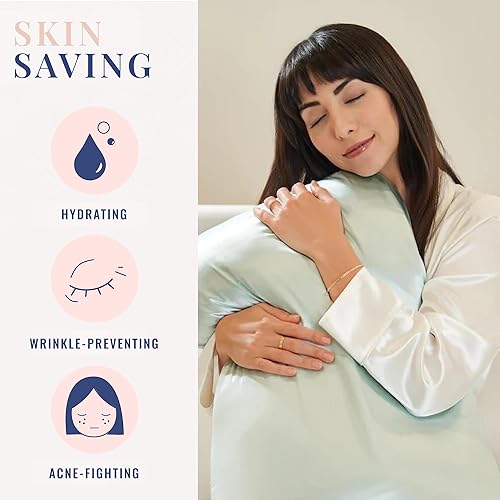 Miniatura 10 de Blissy Funda de almohada de seda - 100% seda de morera pura - Fibras de alto grado 22 Momme 6A - Funda de almohada de satén para cabello y piel -