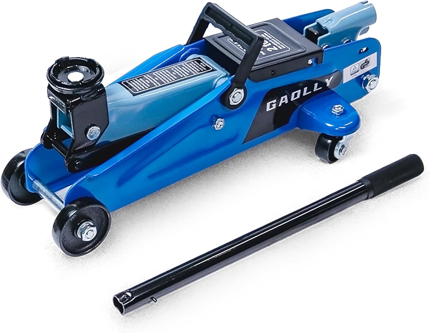 3 Ton (6600 lbs) Low Profile, Heavy-Duty Steel Racing Floor Jack with Dual Pistons Quick Lift Pump, Lifting Range 3.35"-19.69"