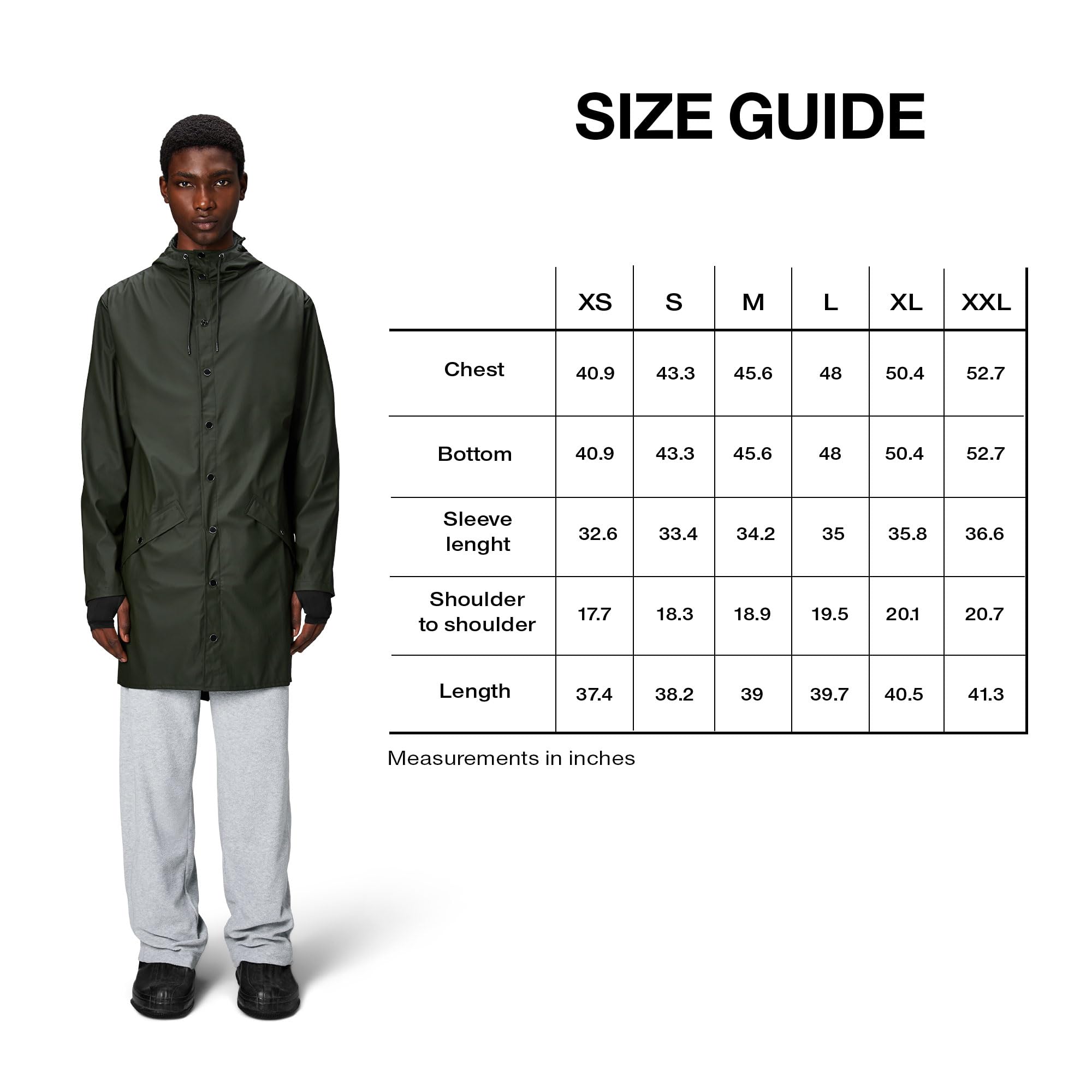 RAINS Long Jacket Chaqueta impermeable Unisex adulto (Pack de 1)