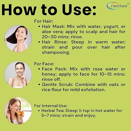 Miniatura 3 de Neotea Hibiscus rosa-sinensis Sembaruthi Leaf Powder Polvo de hoja de hibisco 300gm Paquete de 1