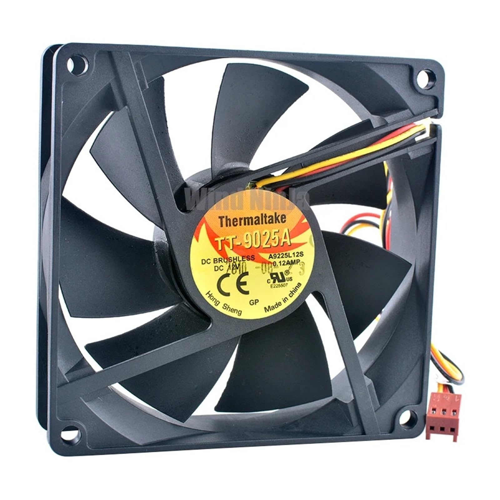 JJKKOZVQF A9225L12S 9.2cm 92mm fan 92x92x25mm DC12V 0.12A 1200rpm 3pin cooling fan