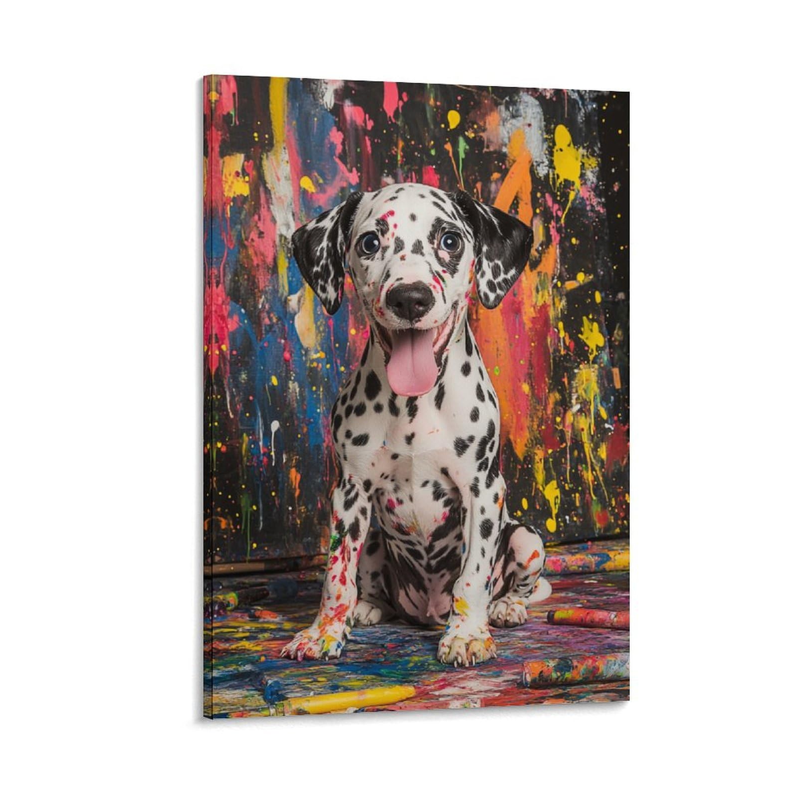 Peinture dalmatien sur toile 40x60cm impression HD affiche murale - 6