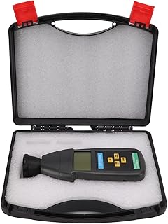 Qionia Portable Digital Stroboscope, Handheld Non Contact Flash Tachometer Detection Equipment with LCD Display for Industrial Maintenance, Production, Laboratory, Anti Interference