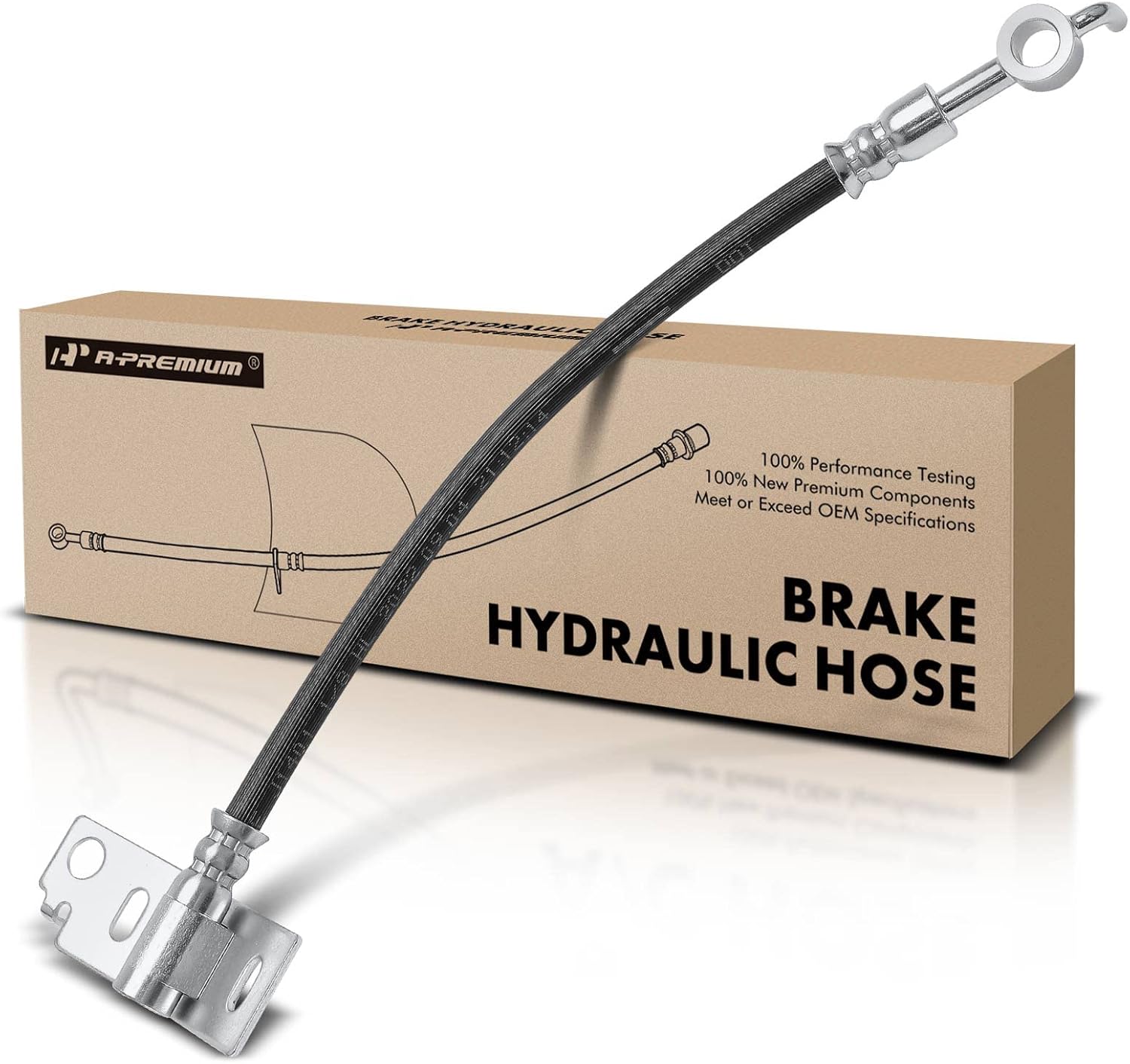 A-Premium Rear Passenger Brake Hydraulic Hose Compatible with Select Ford Models - For F-150 2015 2016 2017 2018 2019 - Replace# FL3Z2282A