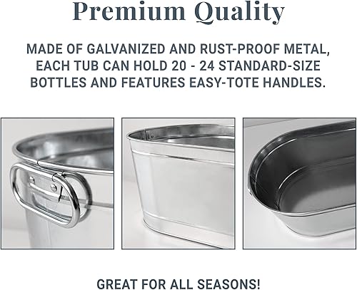 Miniatura 8 de Let's Make Memories Tina de Bebidas Personalizada Tina de Bebidas Personalizada Crea Tu Propia Tina de Bebidas Tina de Bebidas Galvanizada 20 "L