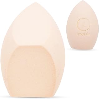 BevyGold Extra Large Beauty Sponge Blender: Make Up Sponge Makeup Blender Latex Free and High-definition Flawless for Liquid, Cream, and Powder, Peach Pink Makeup Sponge 1 Piece, 11cm when Wet