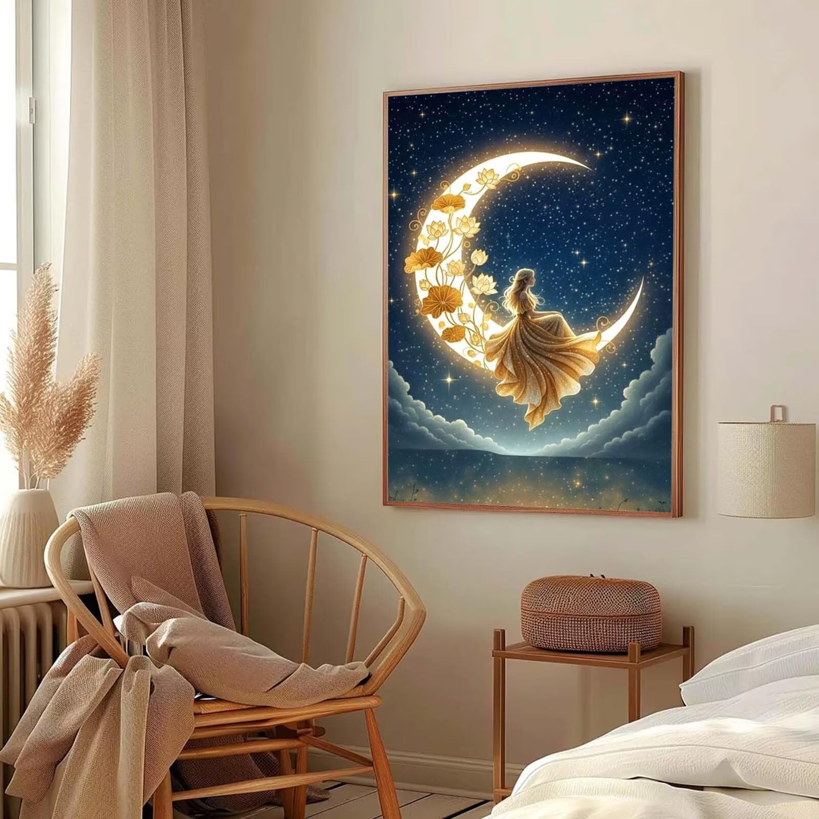 lune Peinture Numero Adulte, Avec Pinceau and Acrylique - 80x100cm j0-437