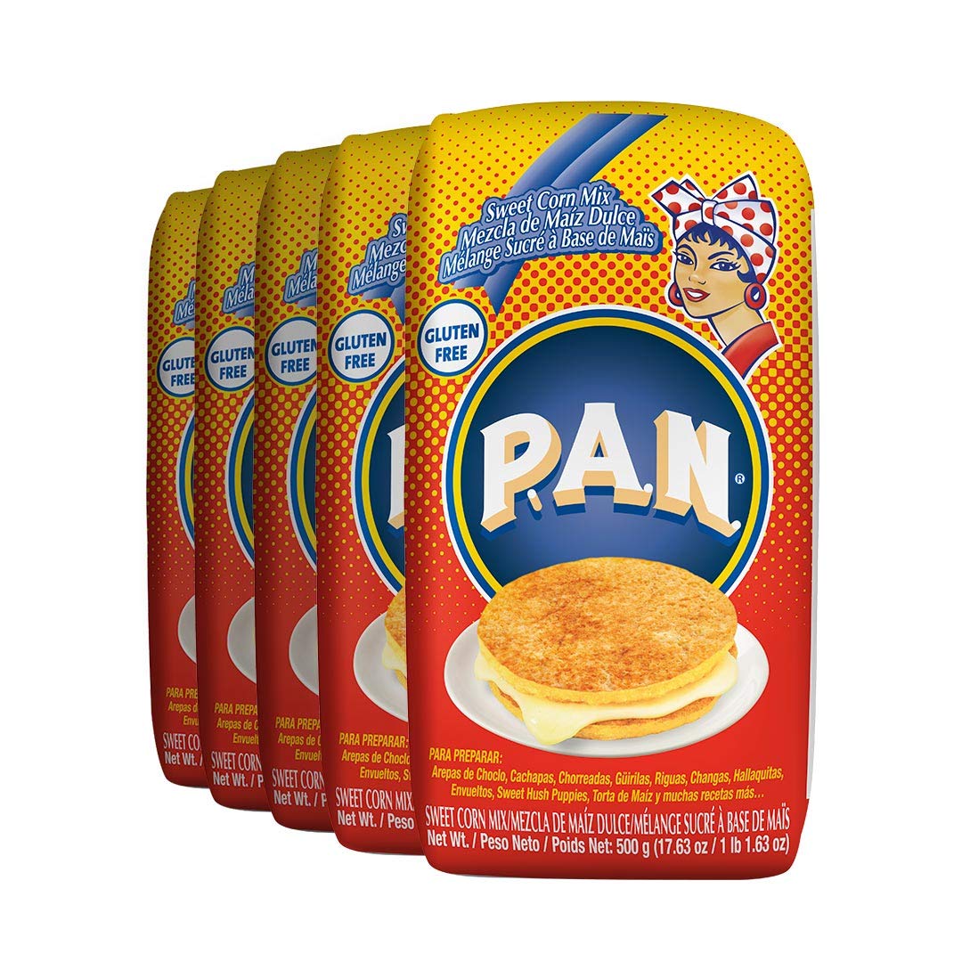 Amazon Com P A N Sweet Corn Mix Gluten Free Mixture For Cachapas 500 Grams 17 63 Ounces 1 Pound 1 63 Ounces Pack Of 5 Grocery Gourmet Food