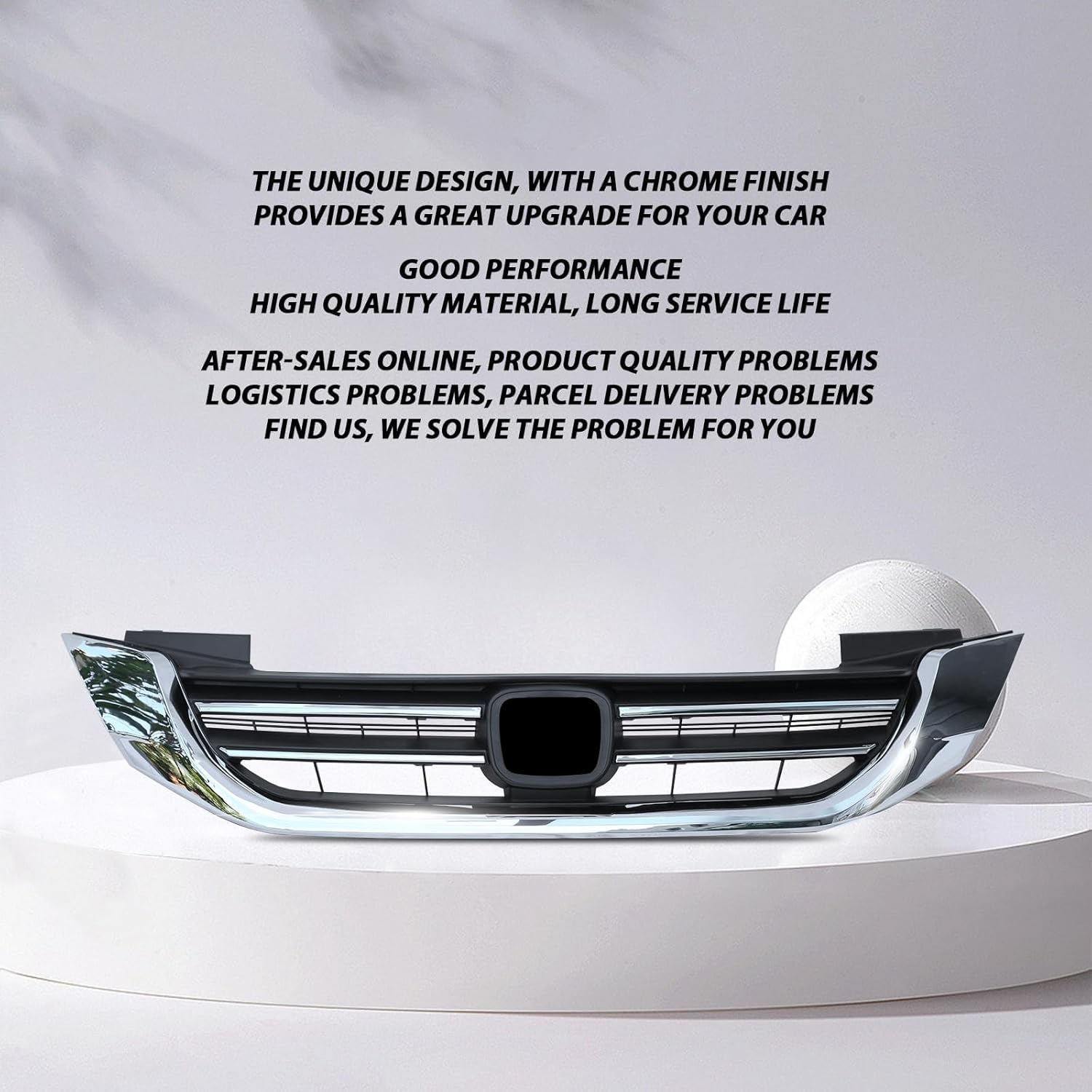 Front Bumper Grille For 2013-2015 Honda Accord Sedan Replacement for HO1200214 Upper Chrome Grille Replace Grill