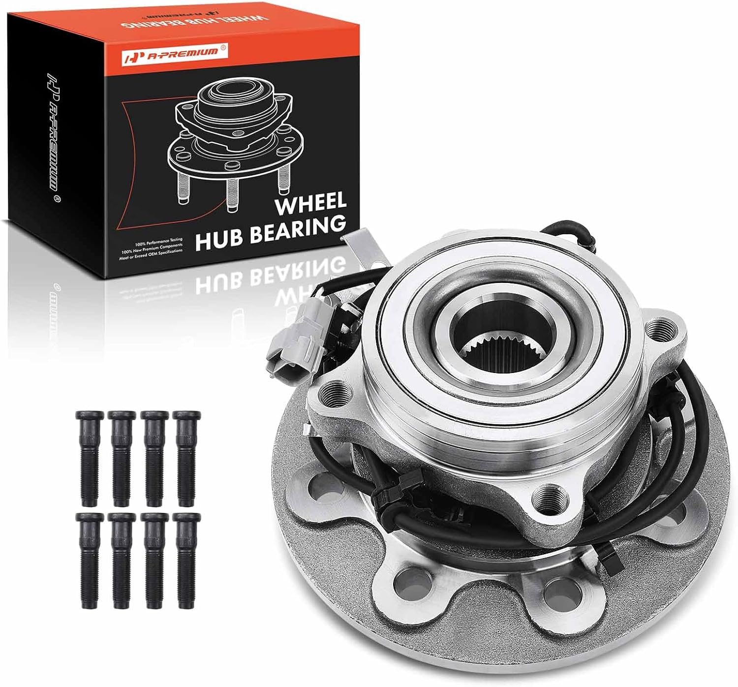 A-Premium Front Right Wheel Bearing and Hub Assembly with ABS Compatible with Dodge Ram 2500 1998-1999, 4WD & 4-Wheel ABS Only