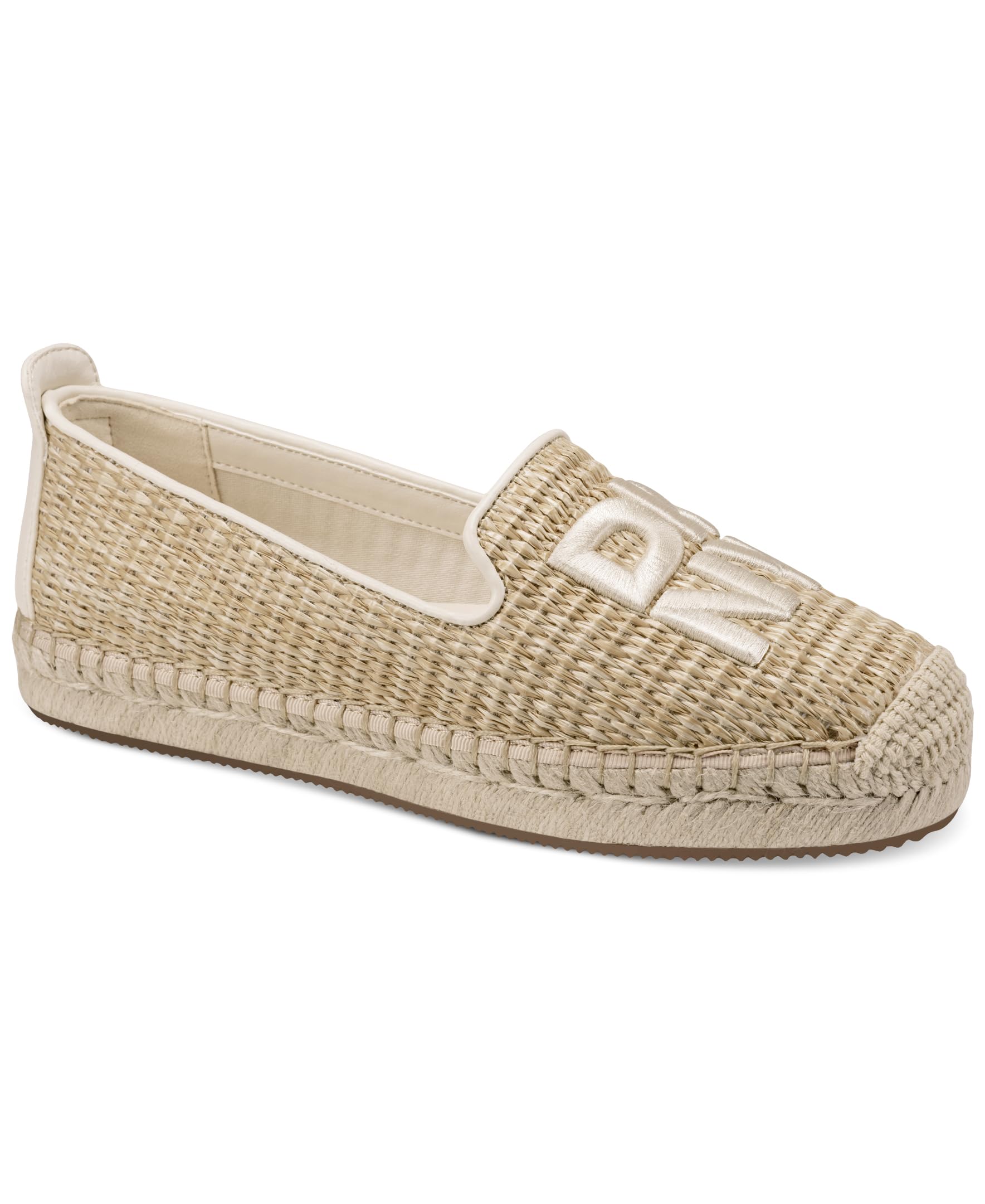 DKNY Women's Maciella Flat Espadrille 5 mm Trainers, Natural, 38.5 EU