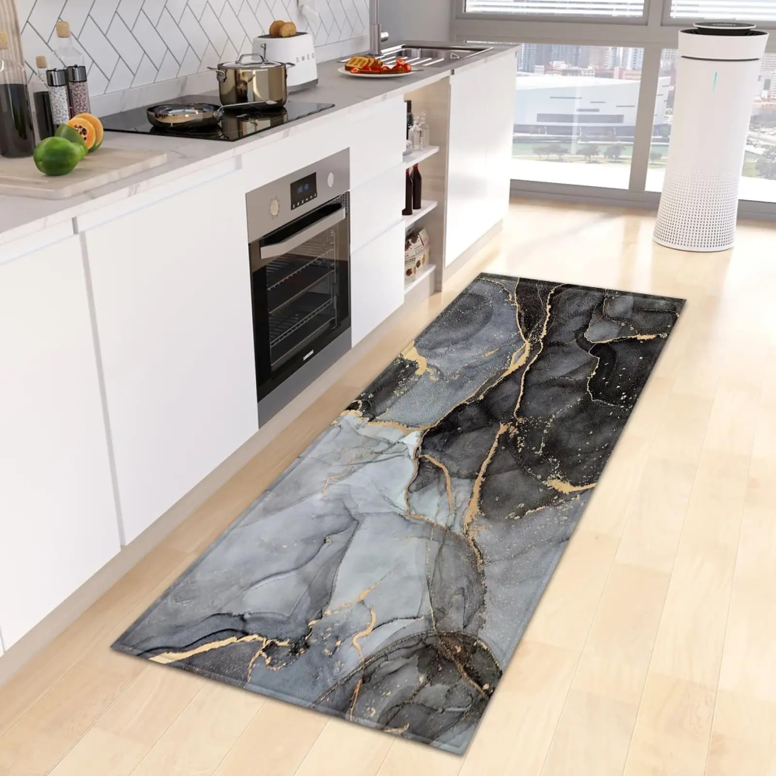 Fini les glissades avec ce tapis de couloir antidérapant 80x160cm pour votre salon