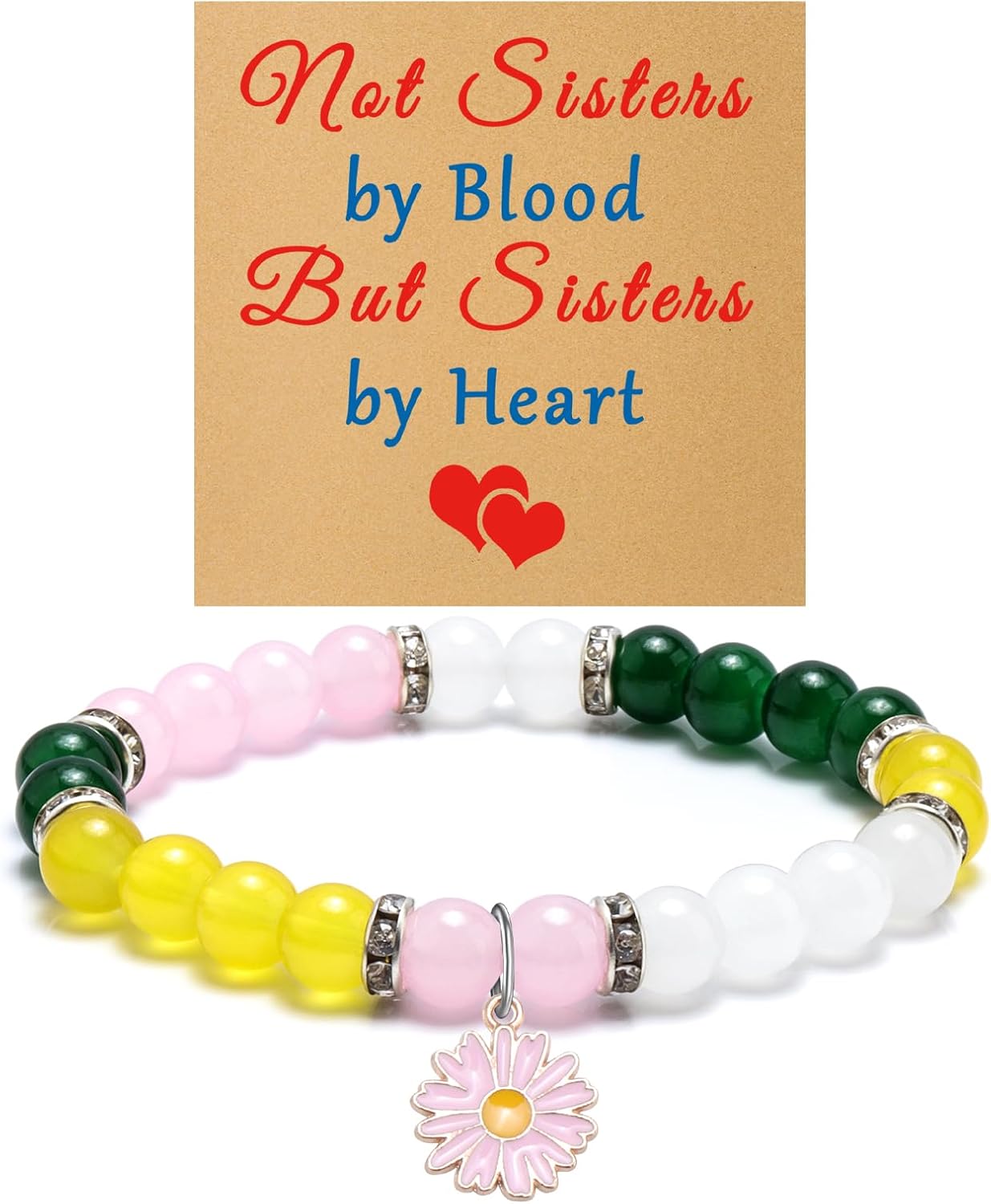 Sister Birthday Gifts for Women Bracelet Inspirational Best Friendship Gifts for BFF Bestie Best Friend Female Bestie Long Distance Gift Christmas Birthday Graduation Gift for Her jewelry Bracelet