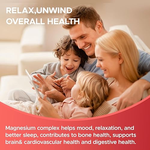 Miniatura 6 de Paquete de 3 líquidos de glicinato de magnesio, 1000 mg de líquido de magnesio con fibra de celulosa, bromelina, vitamina B6, C, D, zinc, suplemento