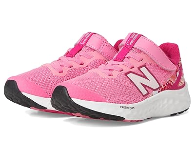 New Balance Kids Fresh Foam Arishi v4 Bungee Lace with Top Strap (Little Kid) Kids Shoes Signal Pink/Carnival Pink/Shell Pink : 11.5 Little Kid M