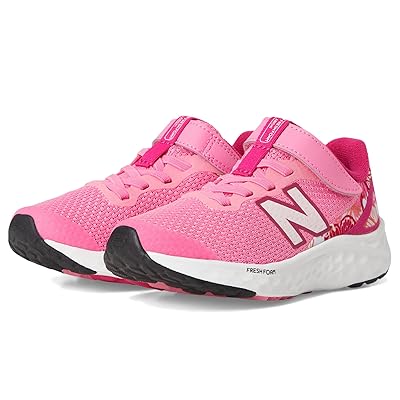New Balance Kids Fresh Foam Arishi v4 Bungee Lace with Top Strap (Little Kid) Kids Shoes Signal Pink/Carnival Pink/Shell Pink