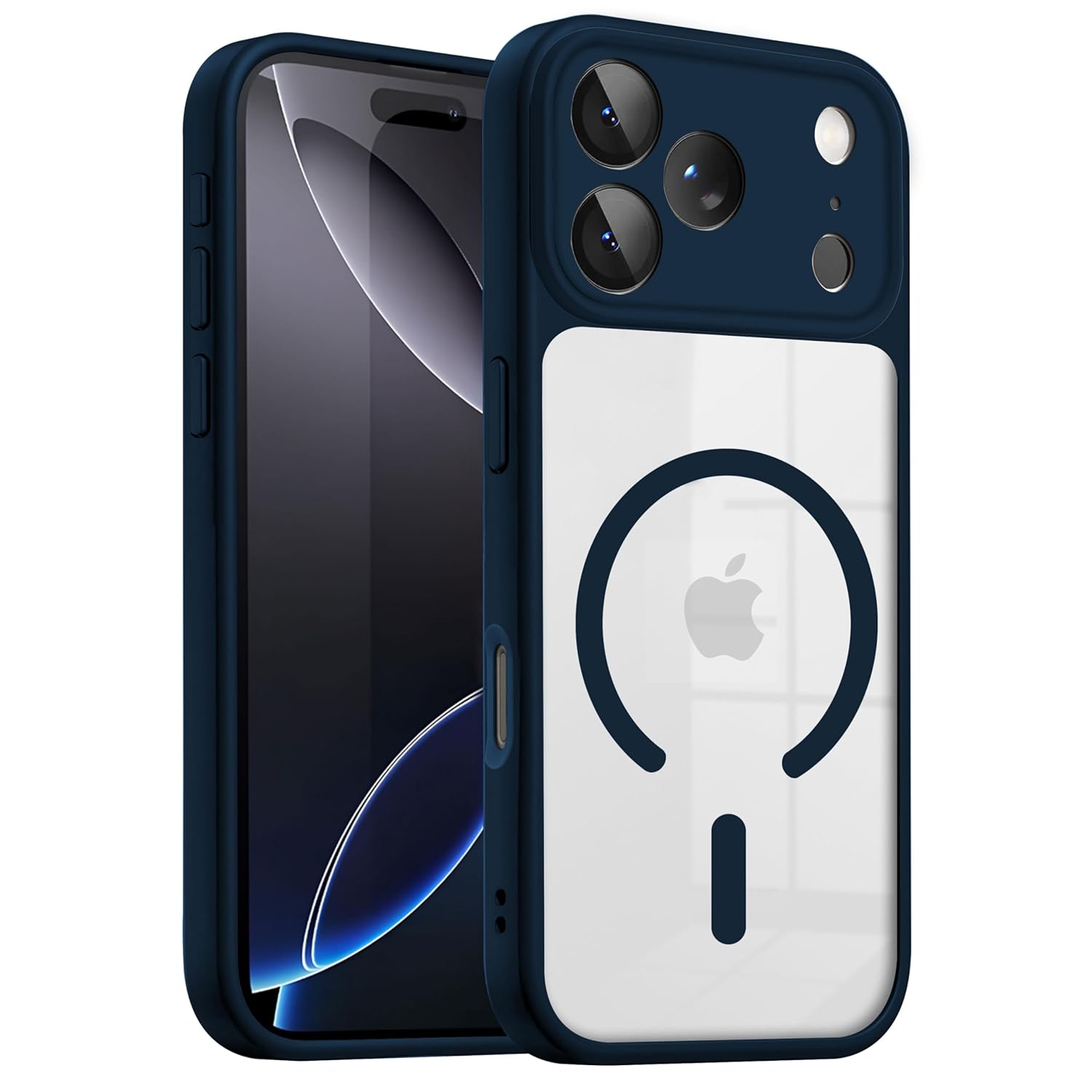 V-TAN Back Cover for Apple iPhone 17 Pro | TPU | Transparent Magnetic case | Slim Shockproof Compatible with Apple iPhone 17 Pro (Blue)