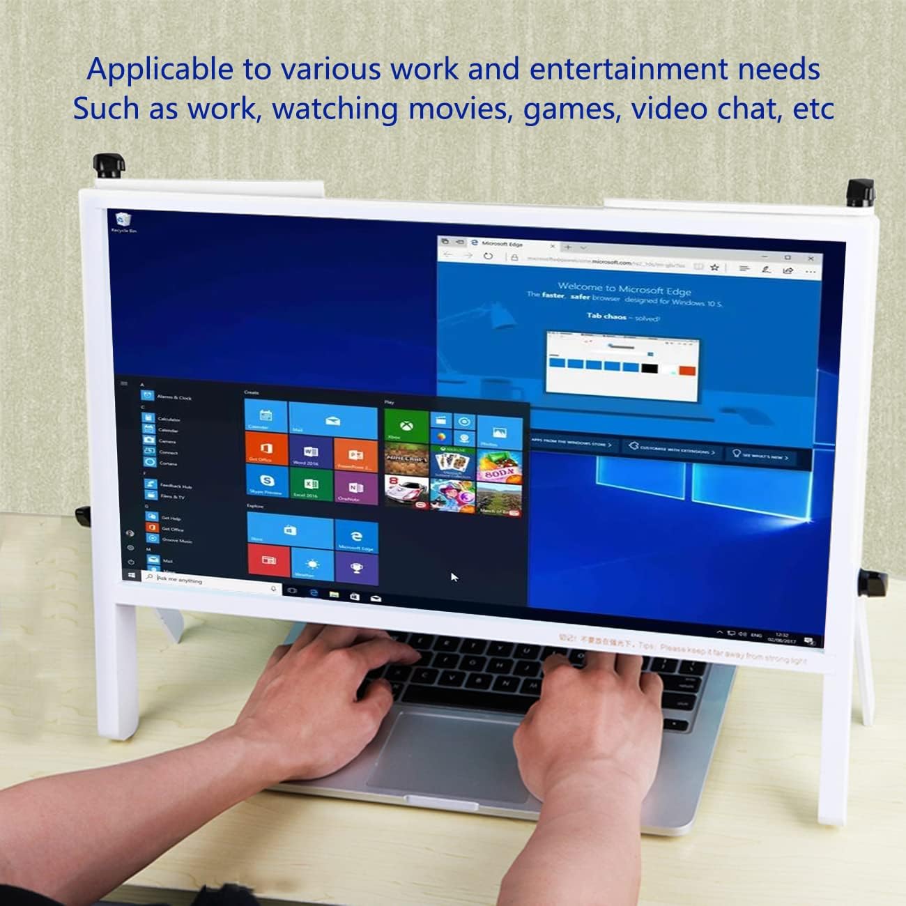 Laptop Screen Magnifier, 21 inch Screen Amplifier, Multi Angle Adjustable Bracket, Suitable for Middle-Aged and Elderly People to Read Books, Mobile Phone and Laptop