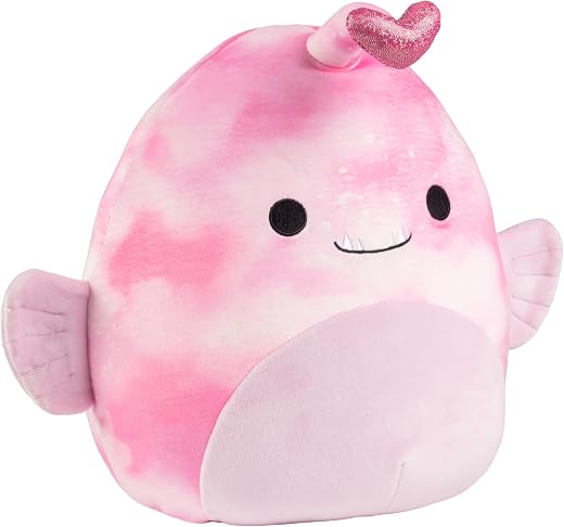 Squishmallows Original 10-Inch Sy The Pink Love Anglerfish Plush - Official Jazwares Mother's Day Plush - Collectible Soft...