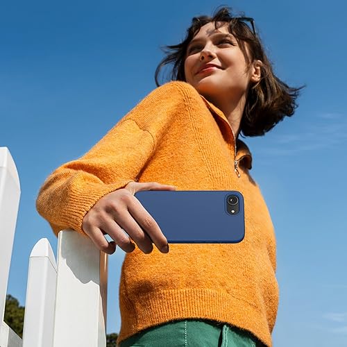 Miniatura 643 de Miracase - Funda diseñada para iPhone 11 con protector de pantalla, funda de goma de silicona líquida, protección total contra caídas y a prueba