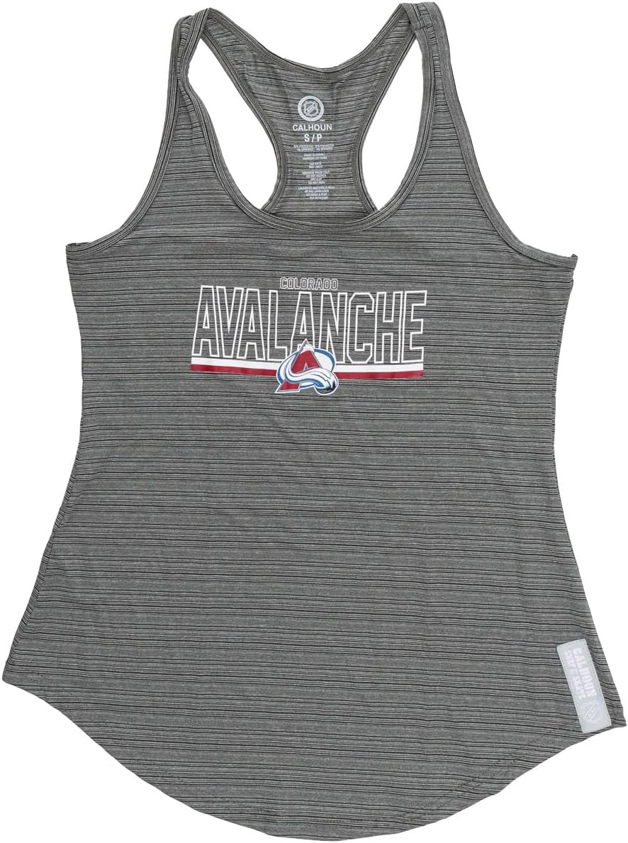Calhoun NHL Womens Lightweight Sleeveless Loose Fit Workout Racerback Tank Top
