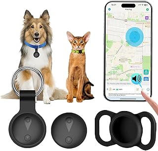 GPS Tracker Katze,Tracker Katze Unterstützt sowohl iOS- Als Auch Android-Systeme GPS Echtzeit Standortverfolgung Katzenhalsband Mit GPS 365 Lange Akkulaufzeit Katzen GPS Tracker Wasserdicht–Schwarz