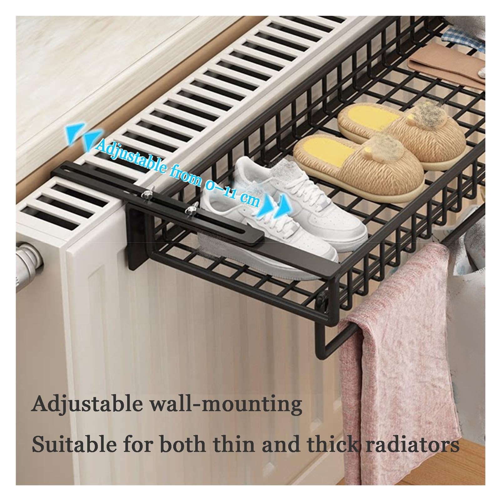 Soporte para Radiador, Estante para Radiador Piso Organizador Artículos Uso Diario Desmontable Fácil Limpiar para Oficinas Habitaciones Hotel Y Pisos (15.7in/40cm)