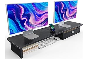 HUANUO Dual-Monitor Stand Riser: Elevate Your Workspace